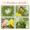18-Inch Spring Summer Wreath for Front Door – Artificial Daisies, Eucalyptus & Butterflies, Green Foliage Wreath for Wall, Window, Farmhouse & Holiday Home Decor